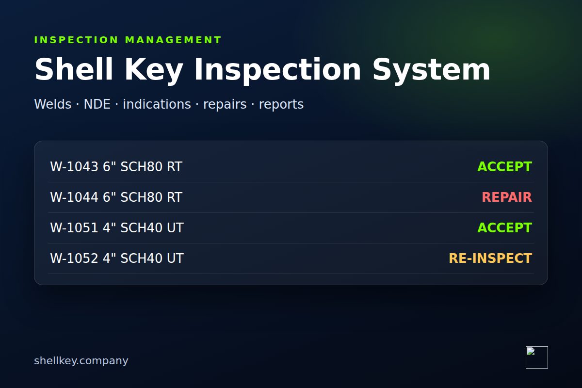Shell Key Inspection System